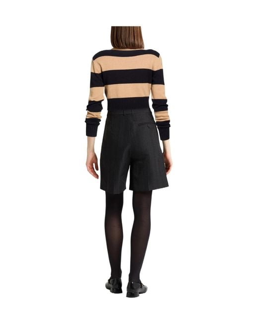 Max Mara Blue Striped Knit Top