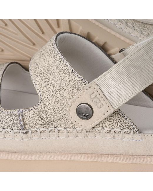 Ugg Natural Goldenstar Crackle-Effect Sandals