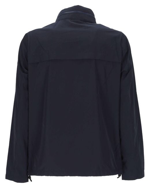 Ecoalf Blue Beni High-Neck Zip-Up Jacket for men