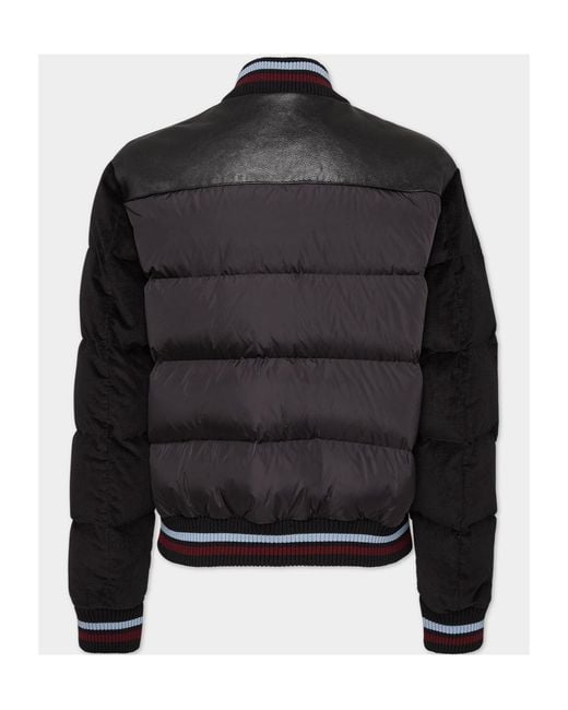 DSquared² Black Mixed Puffer Bomber for men