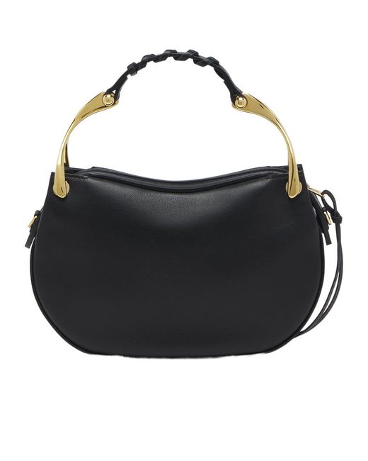 McQueen Black Wishbone Mini Tote Bag