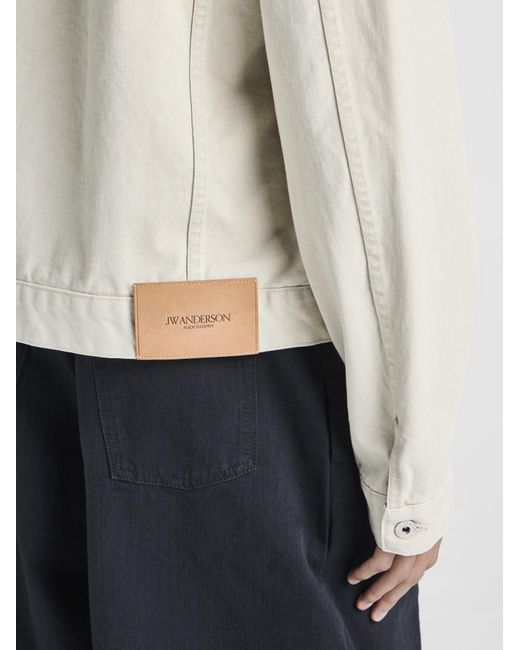 J.W. Anderson Natural Corduroy Collar Denim Jacket for men
