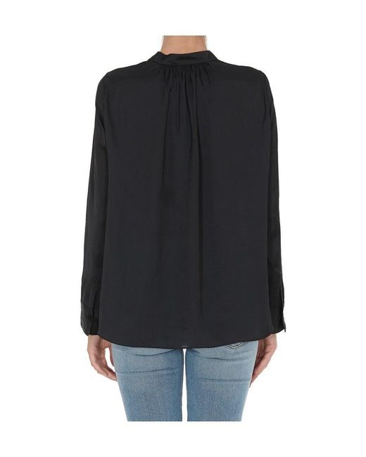 Zadig & Voltaire Black Tink Tunic Blouse
