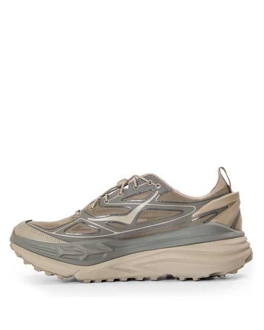 Hoka One One Gray Wear-Resistant Running Shoes for men