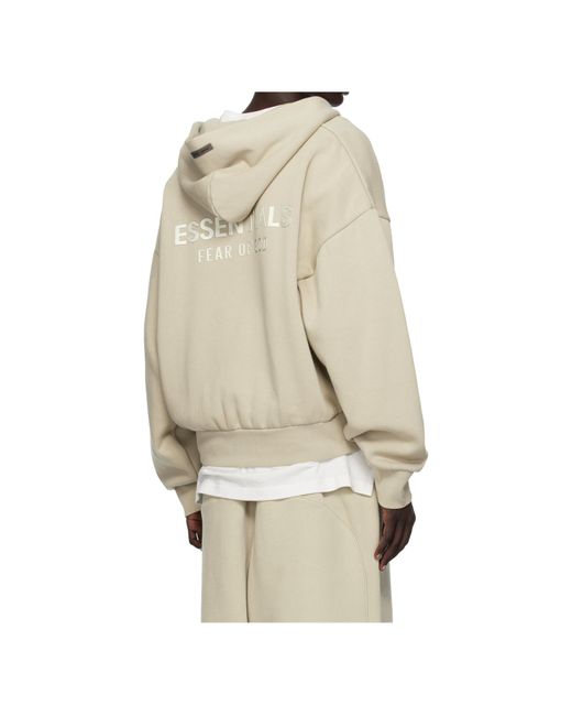 Fear Of God Natural Classic Fit Fleece Zip-Up Hoodie for men