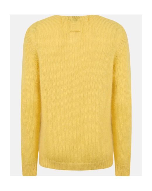 Fendi Yellow Crewneck Sweater for men