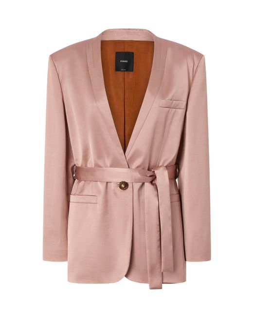 Pinko Pink Single-Breasted Blazer
