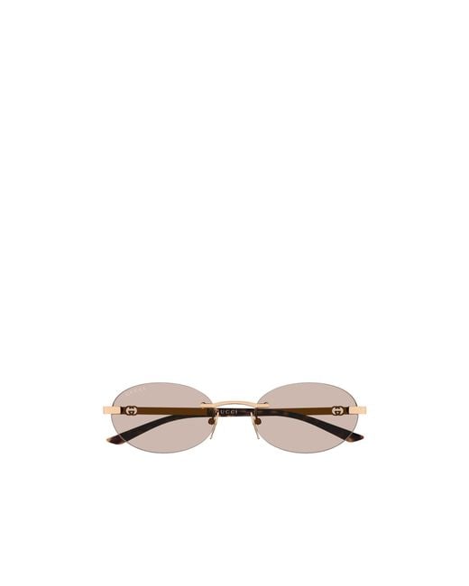 Gucci White Panthos Sunglasses