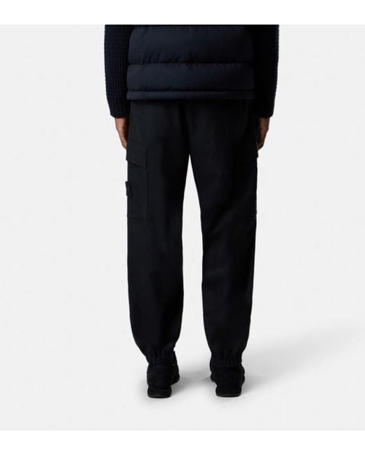 Stone Island Blue Logo Patch Track Pants for men