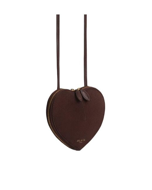 Alaïa White Heart-Shaped Shoulder Bag