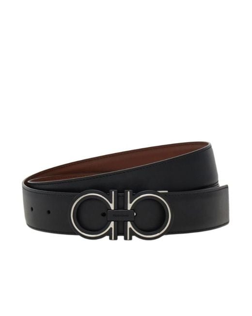 Ferragamo White Reversible And Adjustable Gancini Belt for men