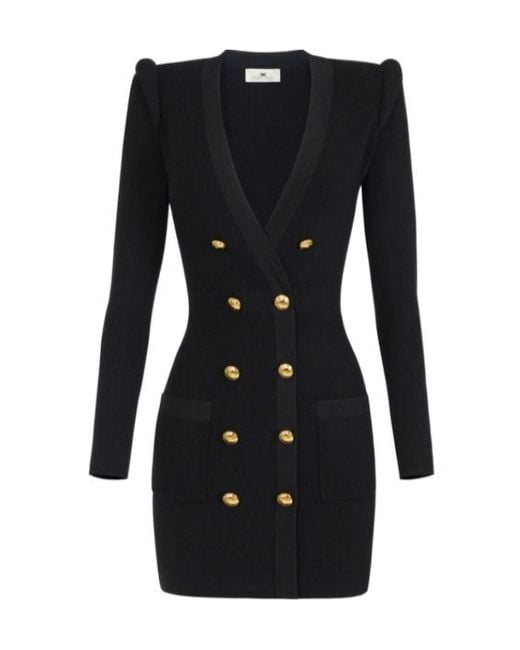 Elisabetta Franchi Black Mini Dress