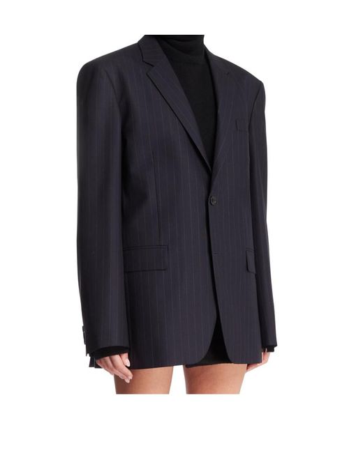Maison Margiela Blue Pinstripe Tailored Jacket