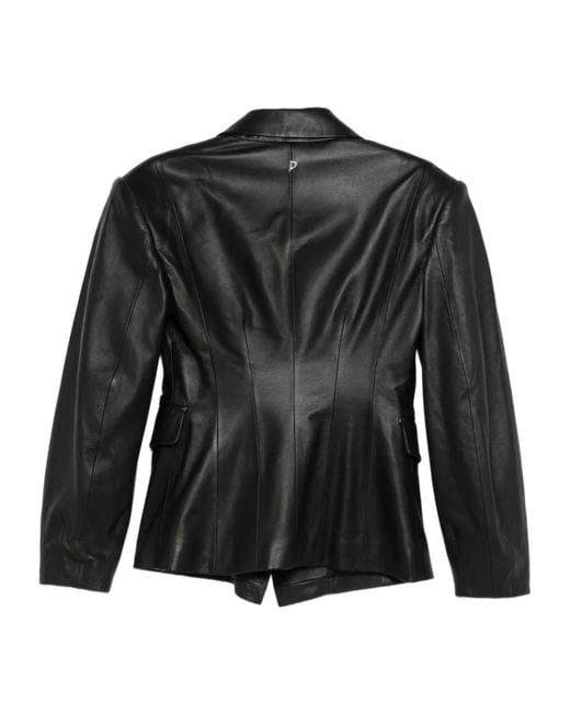 Dondup Black Fitted Single-Breasted Blazer