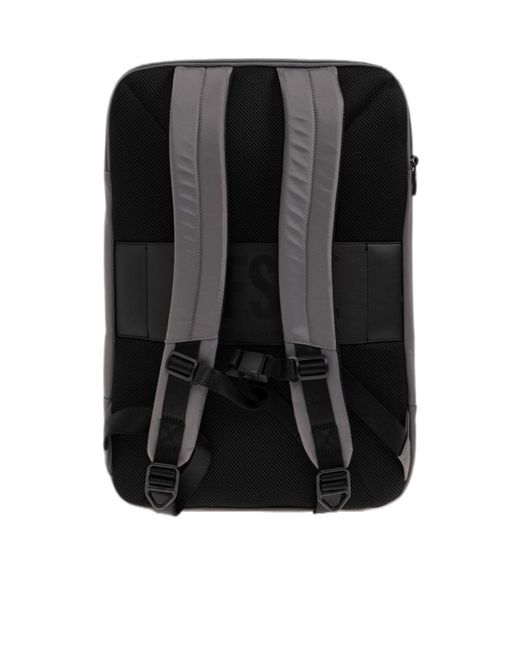 DIESEL Gray Strong Image Backpack for men