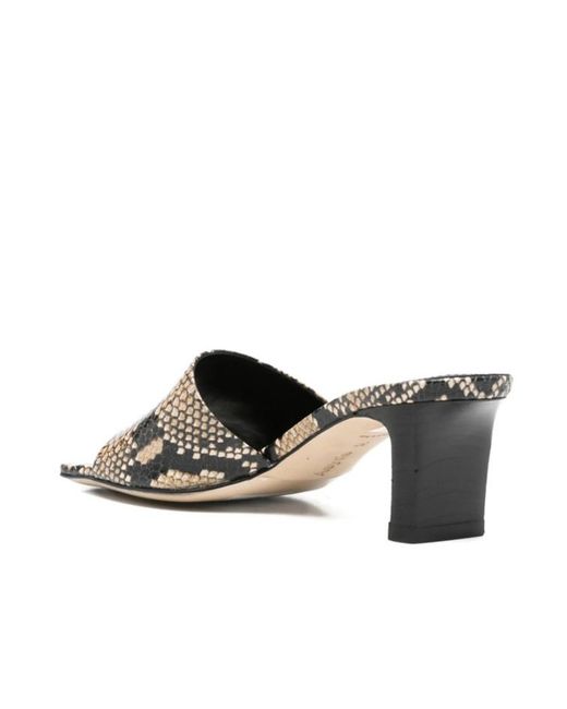 Aeyde Multicolor Square-Toe High-Heeled Sandals