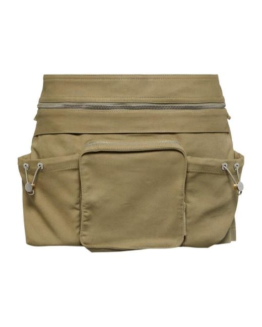 Dion Lee Green Mini Skirt With Waist Bag