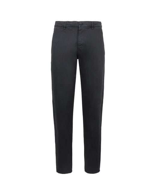 Aspesi Blue Cotton Chino Pants for men