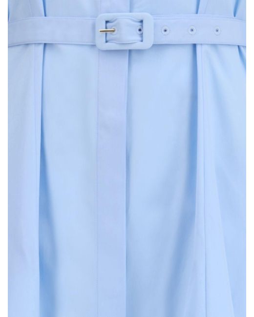 Gabriela Hearst Blue Carmina Belted Maxi Dress