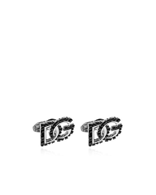 Dolce & Gabbana White Dg Logo Cufflinks for men