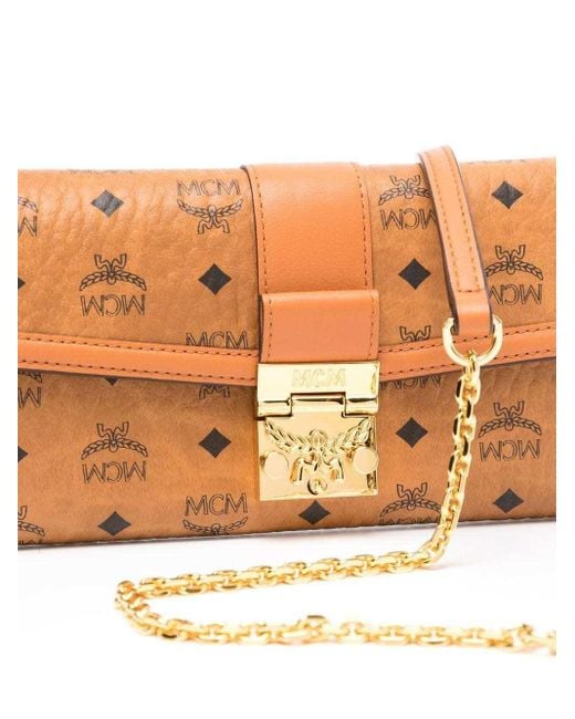 MCM Brown Tracy Chained Wallet