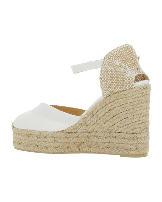 Castaner Metallic Buckle Wedges