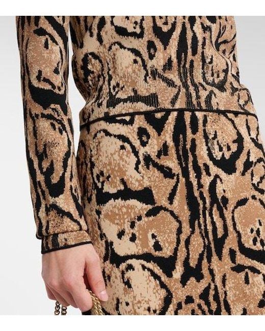 Stella McCartney Brown Leopard-Print Sweater
