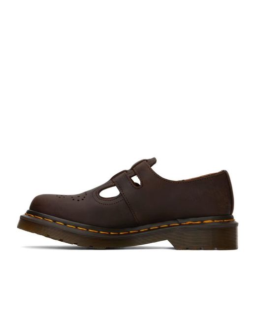 Dr. Martens Brown Piercing Detail Mary Jane Shoes