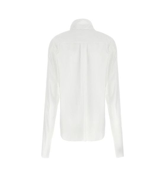 Alberta Ferretti White Lavallière Collar Shirt