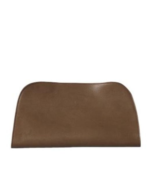 The Row Brown Peggy Clutch Bag