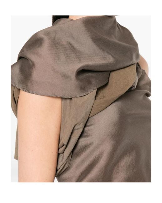 Entire studios Brown Draft Draped Sleeveless Top