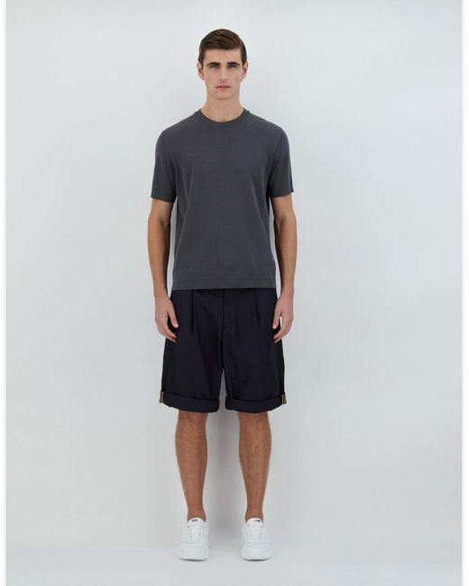 Herno Black Short-Sleeved Crewneck T-Shirt for men