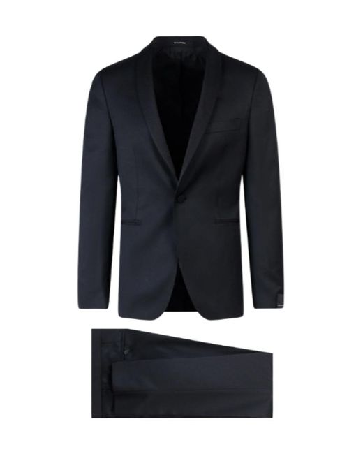 Tagliatore Blue Double-Breasted Tailored Suit for men