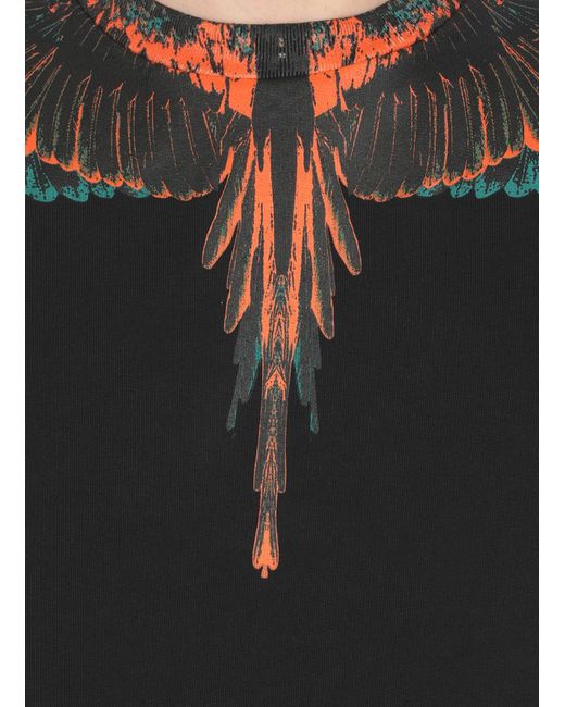 Marcelo Burlon Black County Of Milan Wings Printed Crewneck Sweatshirt for men