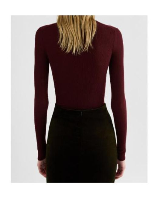 Jil Sander Purple Lightweight Wool Crew-Neck Sweater