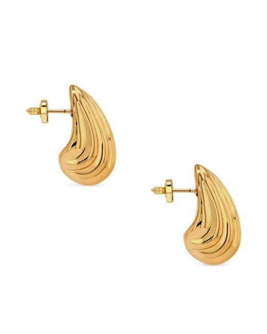 Anine Bing Metallic Sculpted Drop Earrings