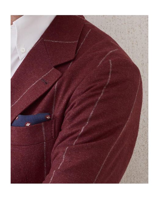 Brunello Cucinelli Red Cavallo Blazer for men