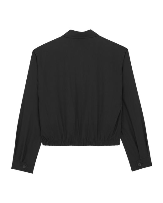 Saint Laurent Black Cotton Zip-Up Jacket for men