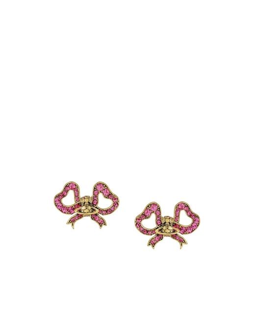 Vivienne Westwood White Rigoberta Crystal-Embellished Earrings