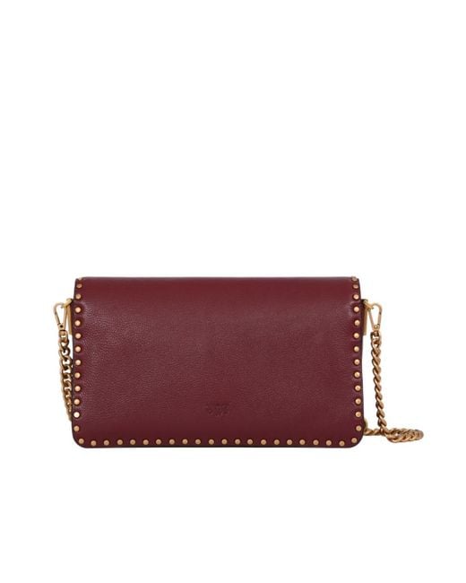 Pinko Purple Flap Shoulder Bag