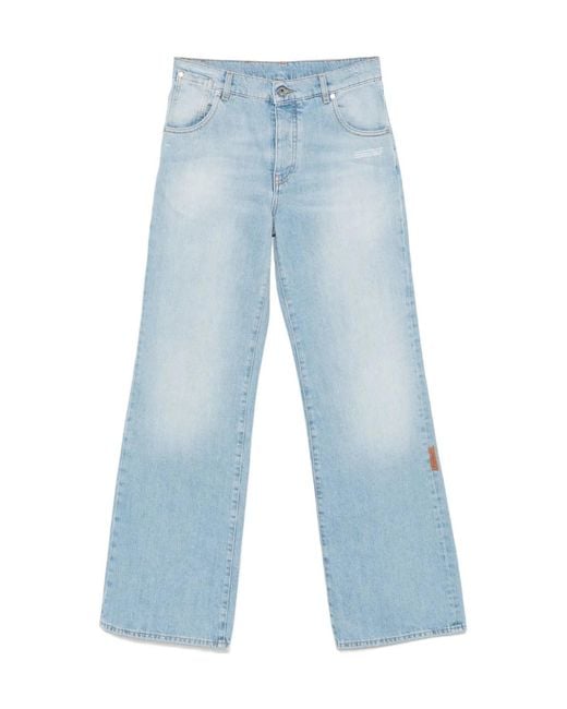 Off-White c/o Virgil Abloh Blue Wide-Leg Jeans