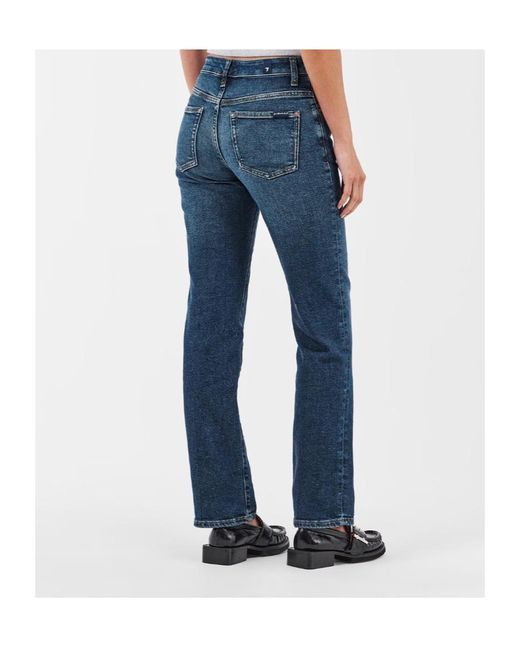 7 For All Mankind Blue Belt Loop Jeans