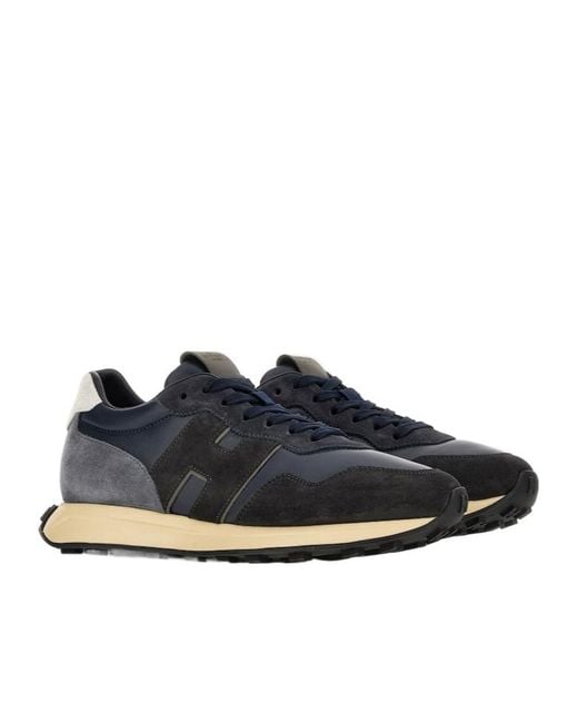 Hogan Blue H601 Side H Patch Sneakers for men