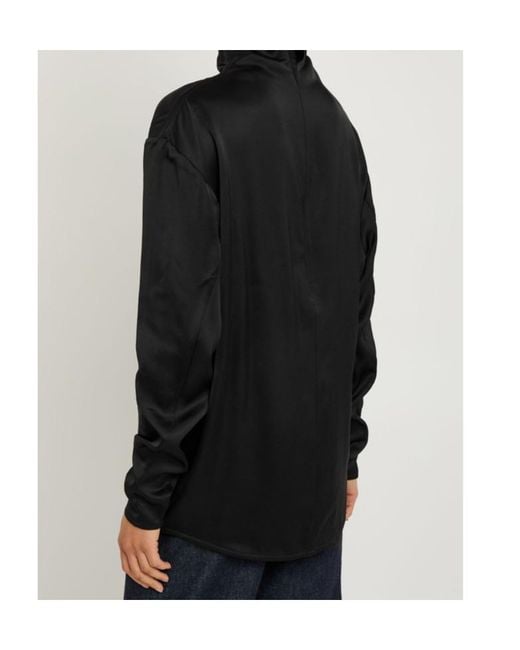 Totême Black Satin Top