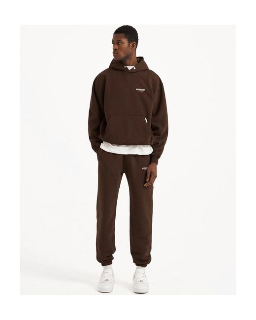 Represent Brown Logo-Print Joggers for men