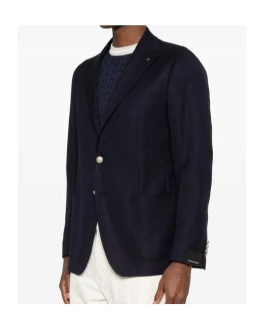 Tagliatore Blue Long-Sleeved Suit Jacket for men