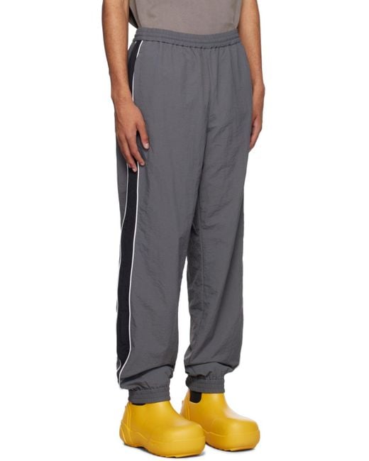Ambush Gray Logo-Embroidered Track Pants for men