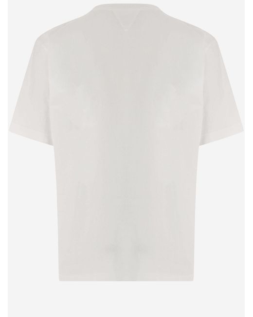 Bottega Veneta White Crew Neck Short-Sleeved T-Shirt for men