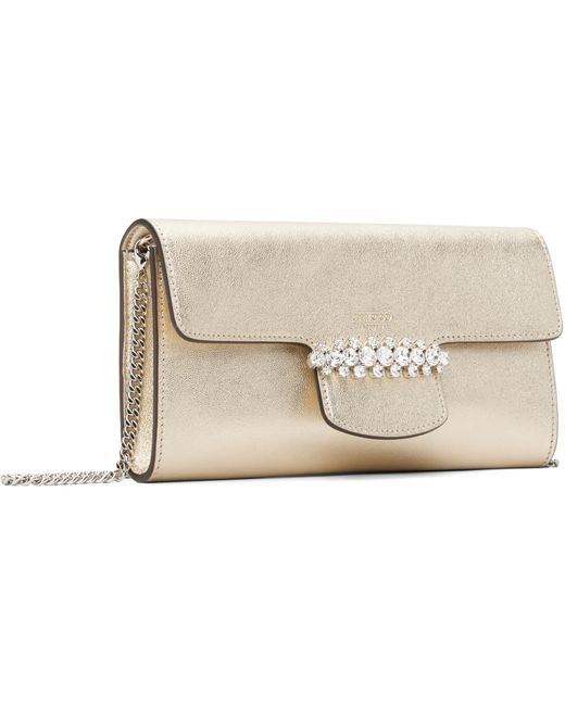 Jimmy Choo Natural Bing Wallet Chain Shoulder Bag