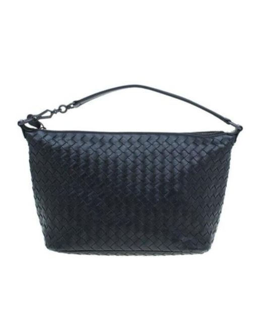 Bottega Veneta Blue Zippered Handbag